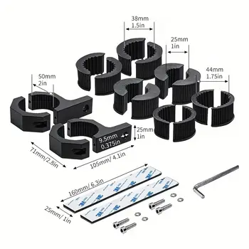2ks montážní držák pro silniční světla, hliníkové sady svorek na vodorovnou lištu 1/1,5/1,75/2 palce, svorky na rolovací klec pro čtyřkolky a UTV 10 nejlepší prodej 1palcové trubkové objímky - №8