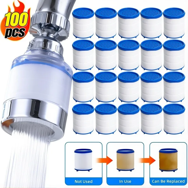 

Faucet Water Filter Universal Sink Filter Remove Chlorine Heavy Tap Cartridges Kitchen Bathroom Sink Sediment Rust Odor Remover