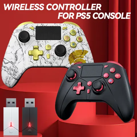 Controller per console PS5 Steam/PC Gamepad wireless Maniglia di controllo del gioco Rocker Giroscopio a 6 assi Vibrazione a 3 livelli con touchpad turbo