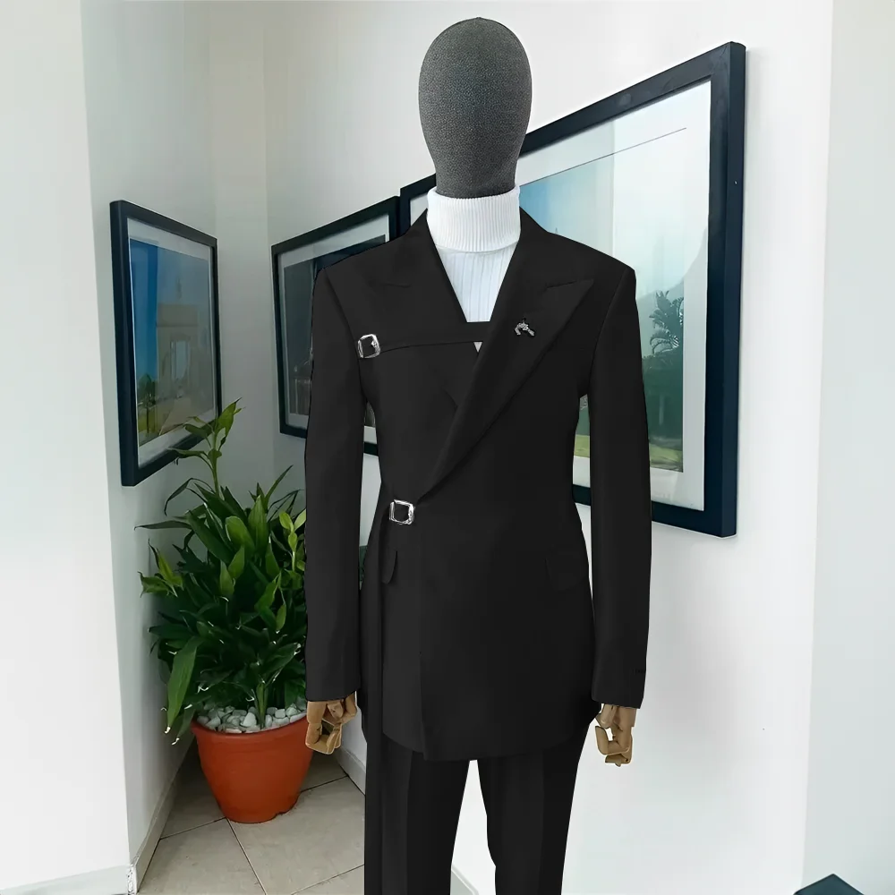 2024 Nieuwe Heren Bruiloft Smoking Blazer Elegant Herenpak 2 Stuk Jasje Broek Wit Pak Formele Feestjurk Voor Heren