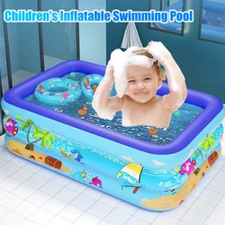 Kid Inflatable Swimming Pool PVC Framed Swimming Pool Cartoon Pattern Thickening Inflatable Toy Summer Outdoor Indoor Bathtub