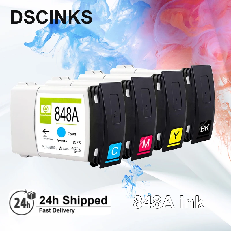 

400ML 848A Compatible Ink Cartridge for HP 848A ink Cartridge for HP PageWide XL 6000 XL 5100 Printer with chip and pigment ink