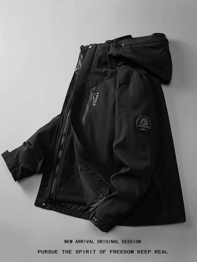 

Мужская ветровка-трансформер с подкладкой, демисезонная, для активного отдыха, на молнии, повседневная