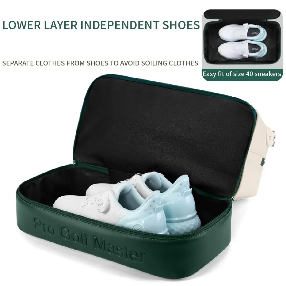 PGM Women’s Golf Clothing Bag Double layered Independent Shoe Bag Ultra-light Waterproof Travel Handbag YWB050