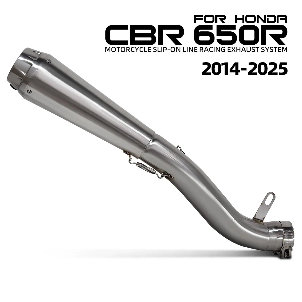 

Motorcycle Exhaust Escape System Mid Link Pipe Slip on Line Muffler for CBR650 CBR650R CB650R CBR650F CB650F 2014-2026