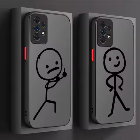 Cartoon Matchman Matte Hard Case For Samsung Galaxy A16 A53 A54 A34 A24 A06 A05 A05S A13 A23 A33 A73 A72 A52S A52 A32 A22 A12