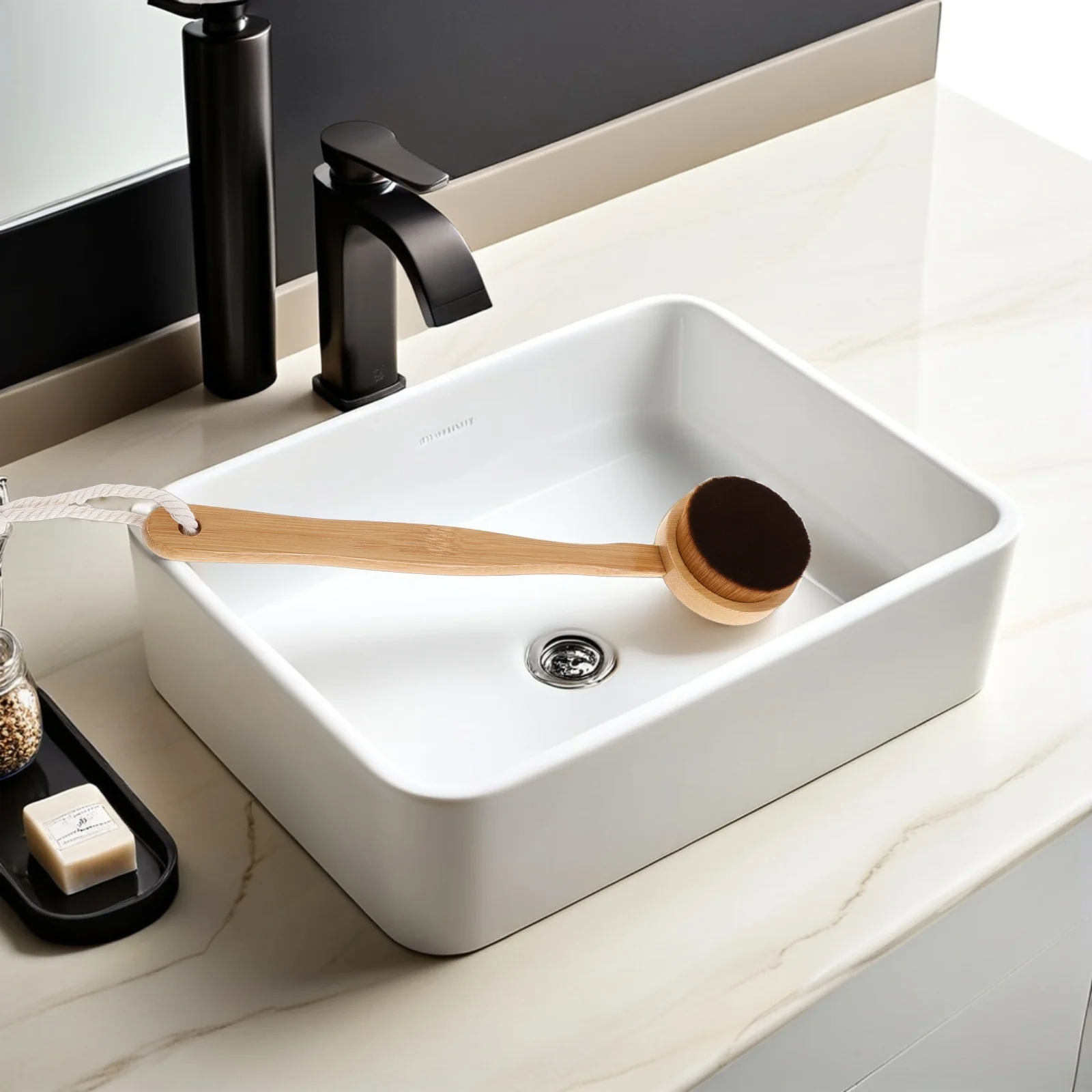 

Tanning Wood Handle Self Tan Body For Streak-Free Bronzing Back Lotion Application Easy Clean Portable Tanning Body Brush