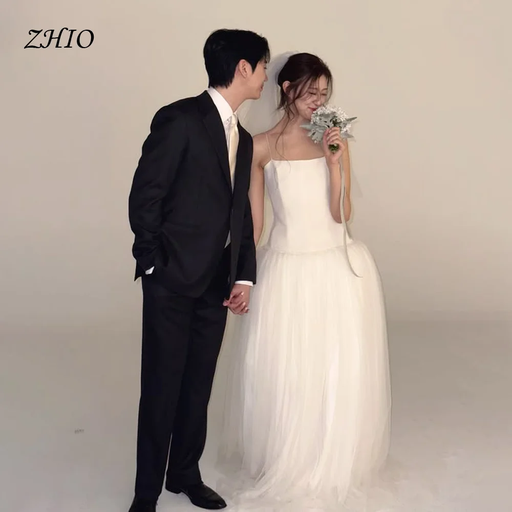 

ZHIO Classic A-line Wedding Dress Spaghetti Strap Skirt Pleating Floor-Length Korea Wedding Dress Photo Shoot 2026 Customized