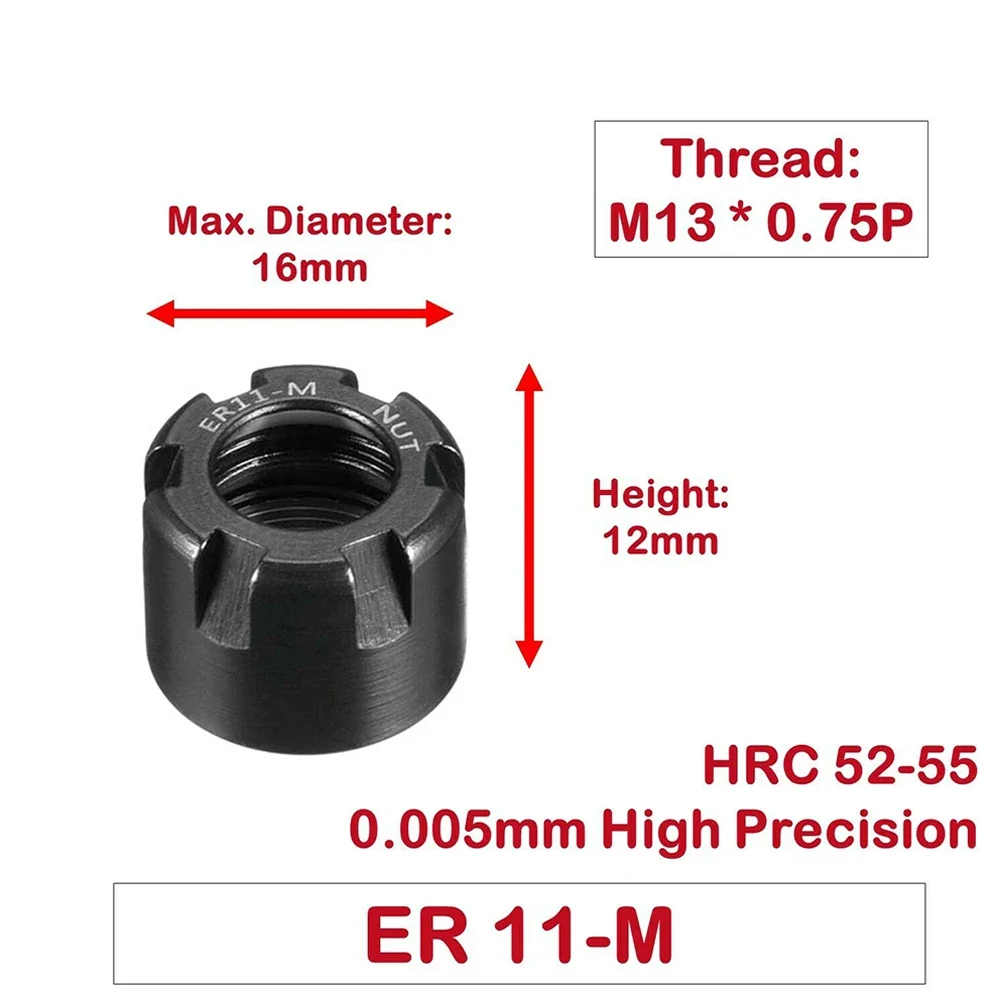 ER Clamping Nut Milling Chuck Cap in 11/16/20/25/32/40 A/M/UM Sizes for High End Milling Applications and Reduced Vibrations
