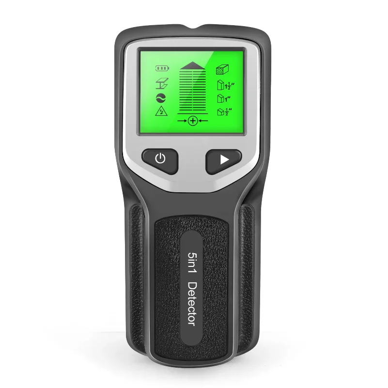 5 in 1 Stud Finder Wall Scanner, Multifunctional Wall Detector for Wood Metal Studs & Live AC Wires, LCD Display Wall Sensor