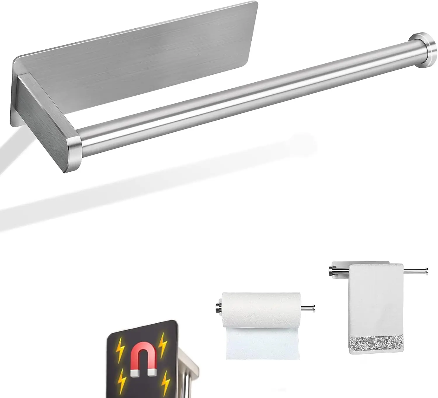 

Магнитный держатель для бумажных полотенец с прочной основой для кухни, холодильника, гаража - подходит для больших рулонов