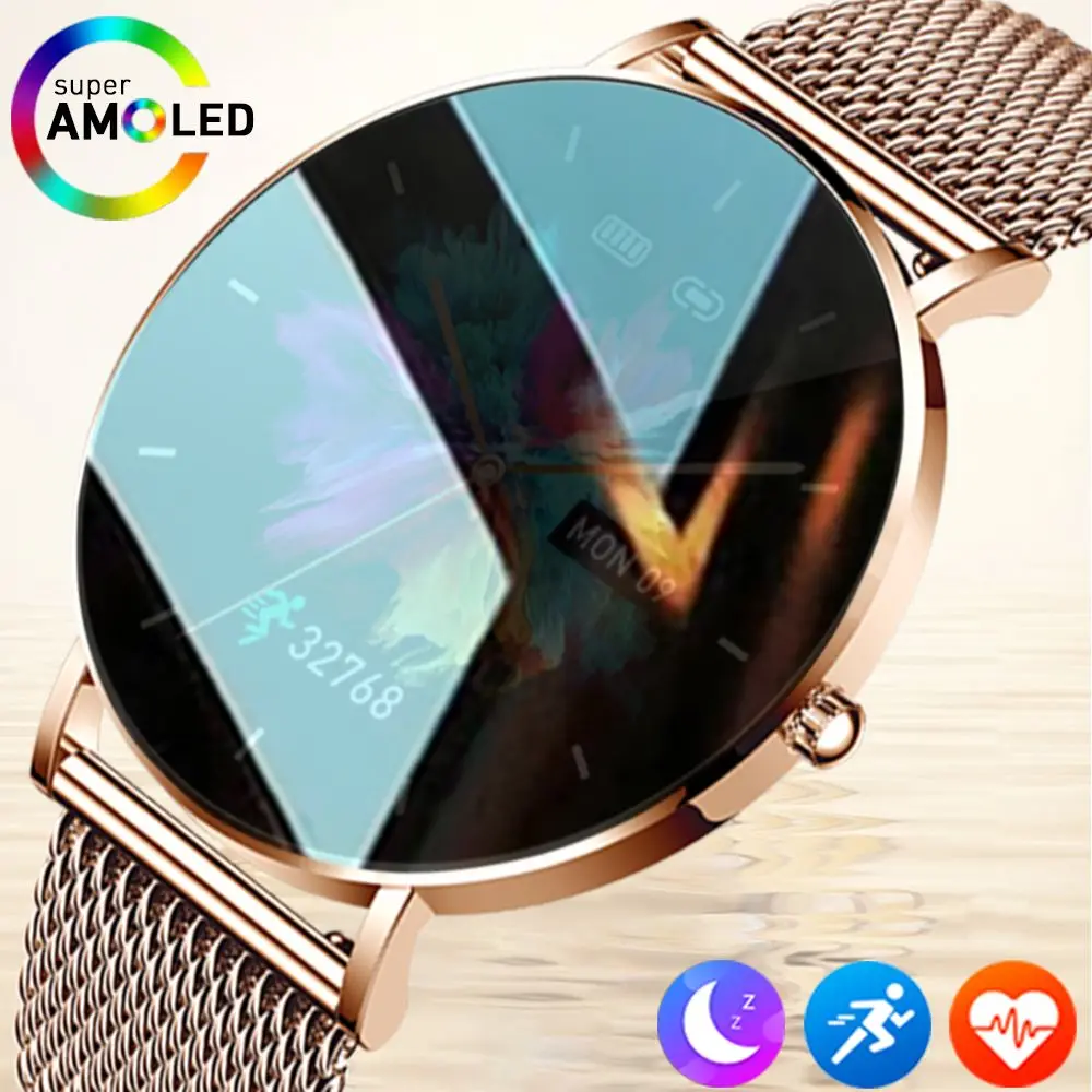 For Huawei Xiaomi Smart Watch Women 1.3 Inch AMOLED HD Screen Sport Mode Health Monitoring  IP67 Waterproof New Smartwatch 2024