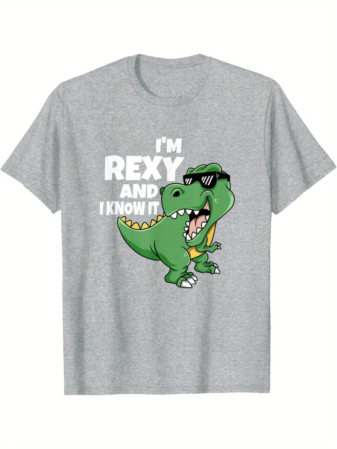I'm Rexy And I Know It T-Rex Dinosaur Graphic Tee for Men