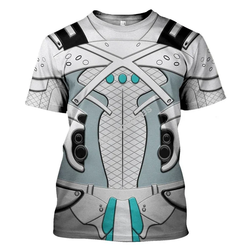 Fashion Men's Blue Optical Illusion Print T-Shirt Geometric Crew Neck Short Sleeve Casual Streetwear Breathable Tee Tops