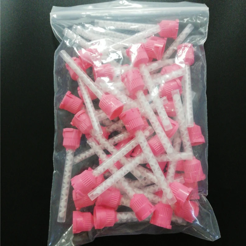 

50PCS/Bag 1:1 Dentistry Disposable Silicone Rubber Mixing Tips For Impression Mixing Dispensing Gun Dental Materials