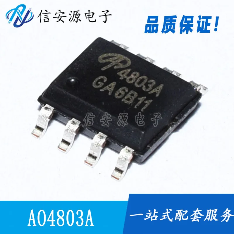 AO4803A-SOIC-8 doble canal P, 30V/-5A MOSFET, 30 piezas, 100% original, nuevo