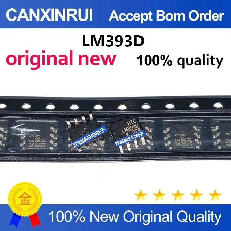 (5-100pieces)Brand new original LM393D HTC SMD SOP8 dual voltage comparator IC chip