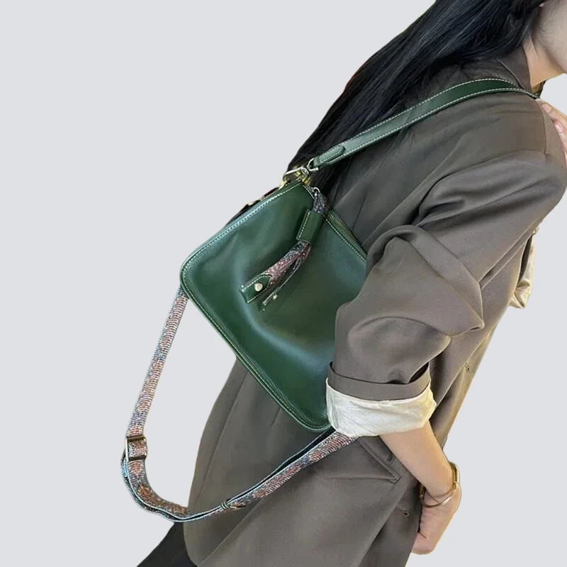 

New Genuine Leather Underarm Bag for Women Large Soft Cowhide Crossbody Shoulder Bag Minimalist Fashion Commuter Handbag