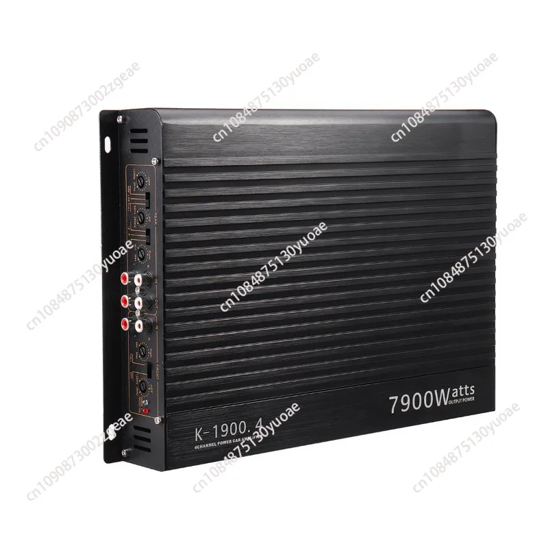 New car audio amplifier, high-power aluminum alloy sound system, 12V in car four channel amplifier, 4-channel