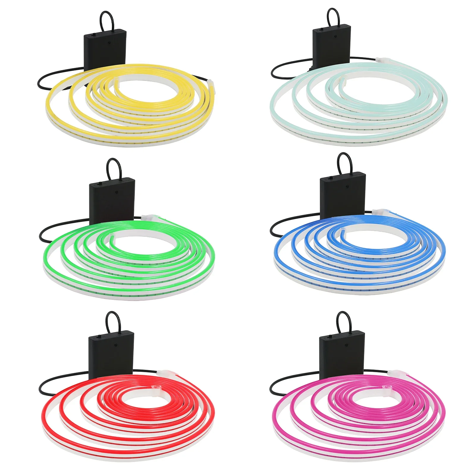 

AA Battery Powered LED Neon Light Strip 5V 2835 120Leds/m Waterproof Neon Lamp Flexible Tape Silicone Backlight DIY Room Decor