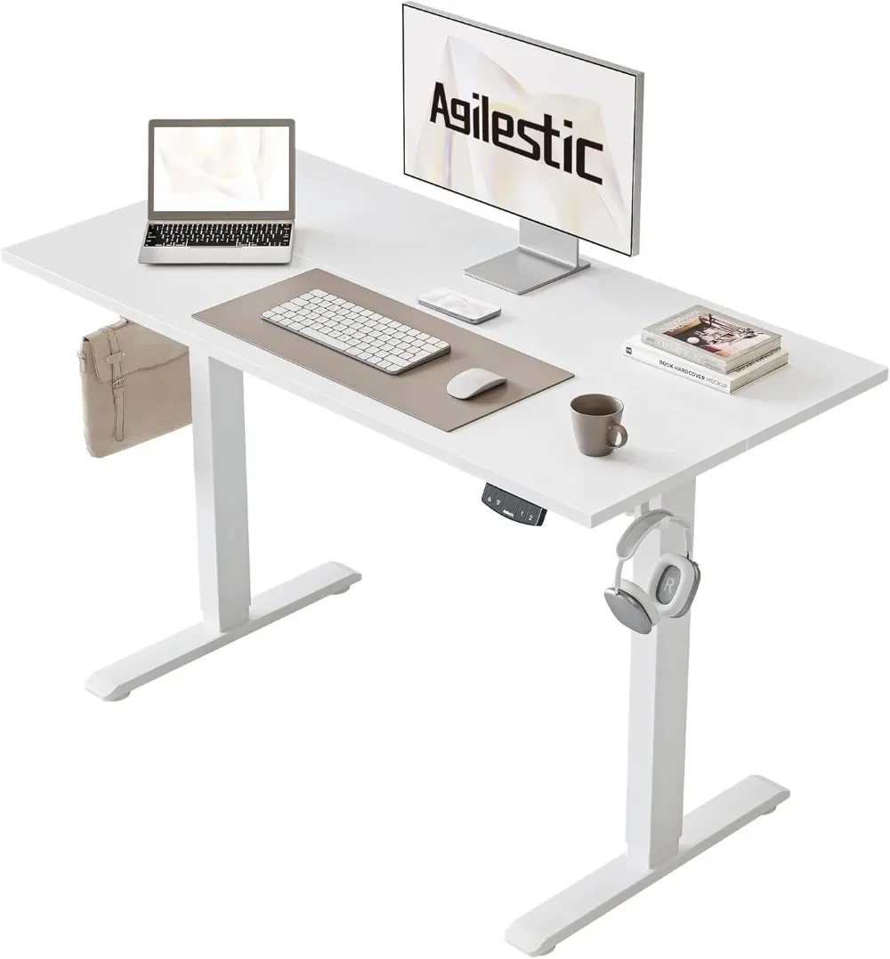 

40 X 24 Inches Height Adjustable Desk, for Work Office Home, Ergonomic Rising Computer Table with Memory Preset, White