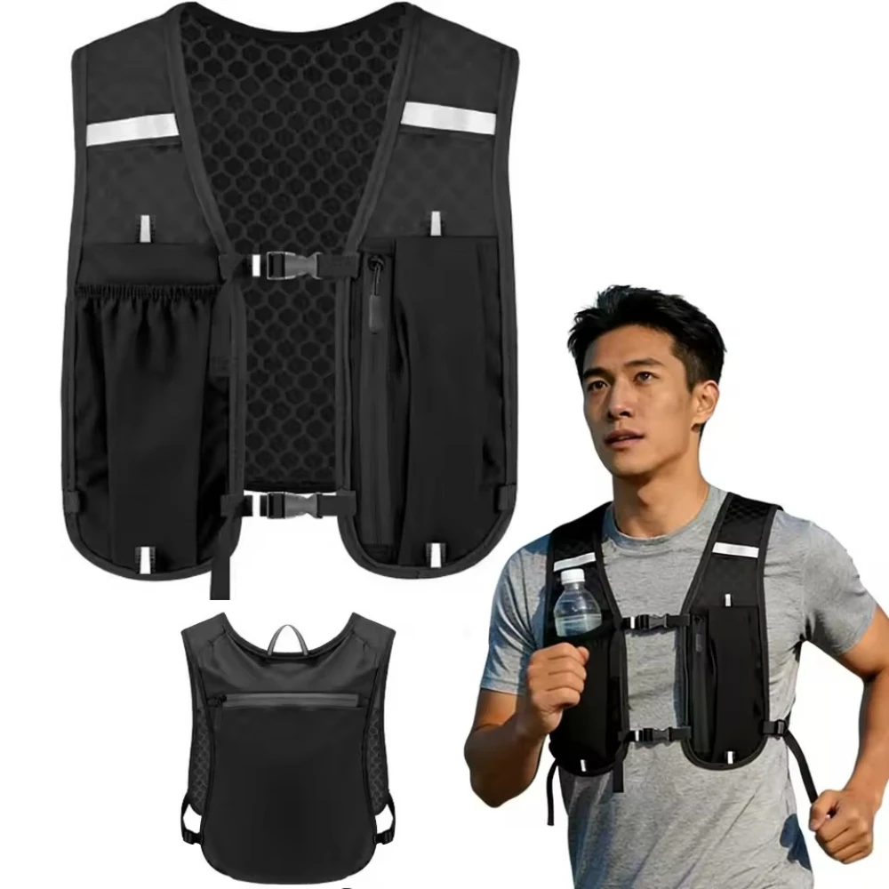 

Женский и мужской жилет для бега с системой гидратации, водонепроницаемый, дышащий, рюкзак для бега, походов, велоспорта, трейлраннинга, марафонов