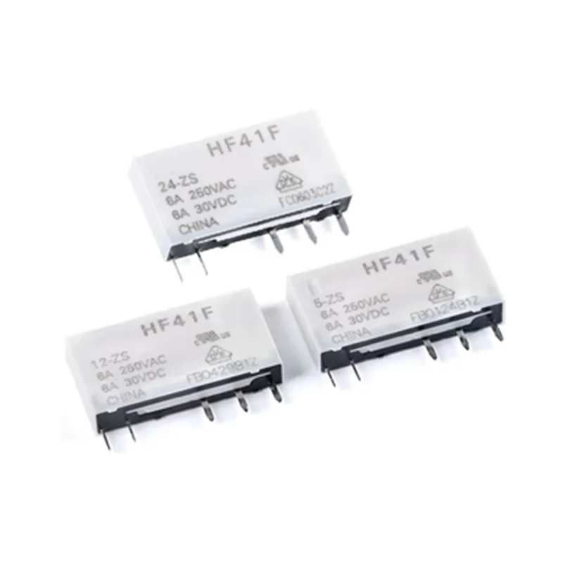 10pcs HF41F-5-ZS HF41F-12-ZS HF41F-24-ZS 5V 12V 24V Ultar Thin Power Relay 5PIN