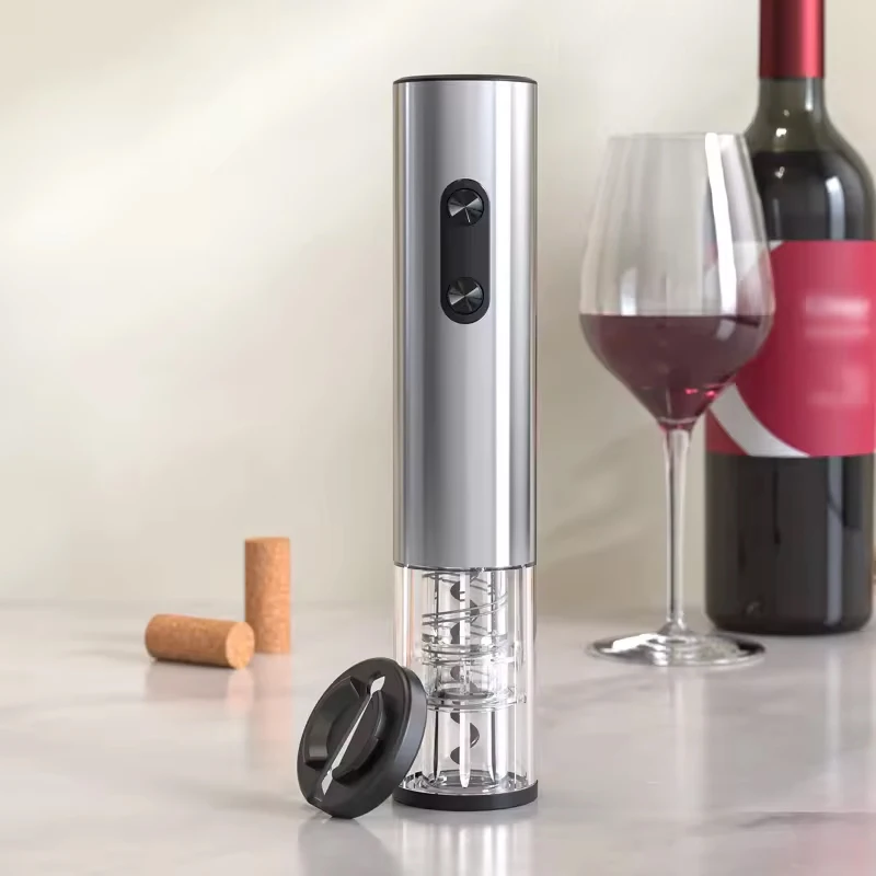 Electric Wine Opener Electric Corkscrew Brushed Stainless Steel Body & Foil Cutter Kitchen Products Performance Plastic Gift Set