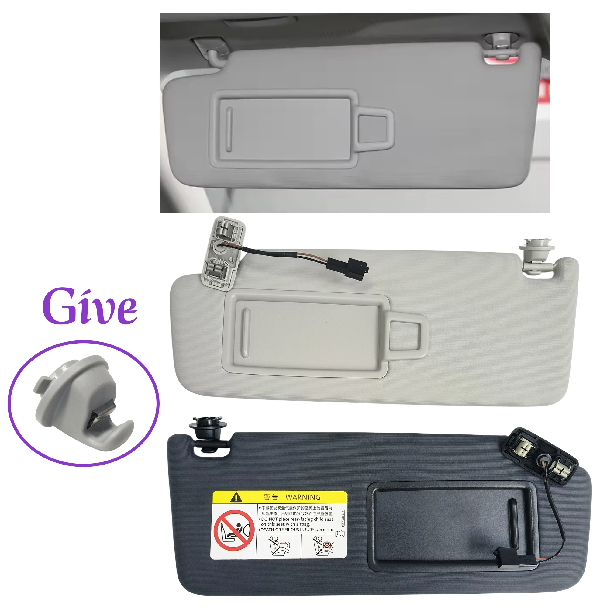 Sun Visor For SEAT Ibiza ST Ateca Arona 2010 2011 2012 2013 2014 2015 2016 2017 2018 2019 2020 2021 2022 2023 2024 2025 Sunvisor