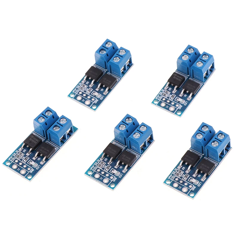 5 Stuks 15a 400W Mos Fet Trigger Schakelaar Aandrijfmodule Pwm Regelaar Bedieningspaneel Voor Arduino Dc 5V 12V 36V