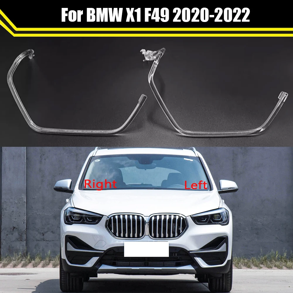 Para bmw x1 f49 2020 2021 2022 drl farol luz guia tira tubo de luz circulação diurna diariamente lâmpada cabeça do carro tubo emissor