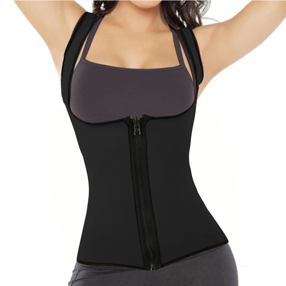 

Stretchy Breathable Sports Crop Vest Zipper Bra Support Sweat Absorbing Lightweight Cotton Blend Workout Fitness