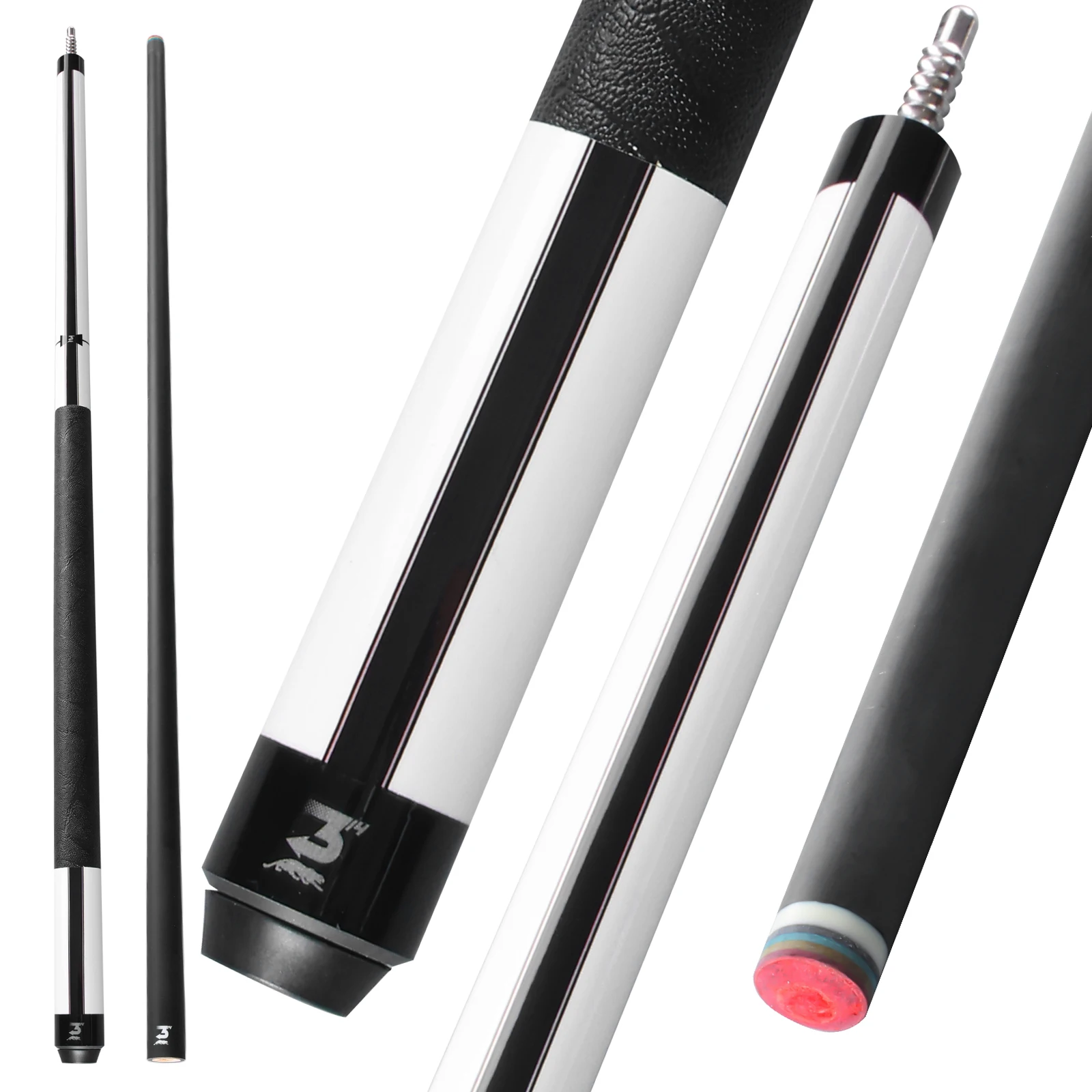 PREDAIDR 314 Series Pool Cue Stick 12.5mm, Low Deflection Pool Stick with Solid Wood Butt, Professional Cue Stick with Elephant Ear Pattern Leather Grip