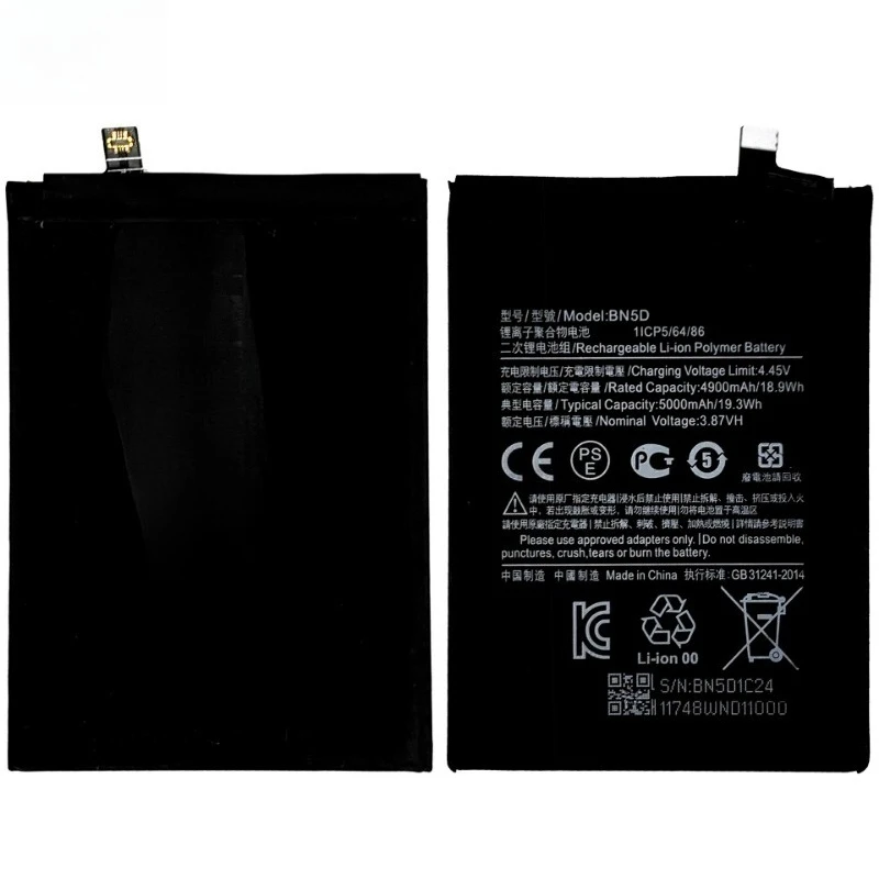New Replacement Mobile Phone Battery BN5D 3.87V 5000mAh for Xiaomi Redmi Note 11S 11 S 4G / M4 PRO 4G