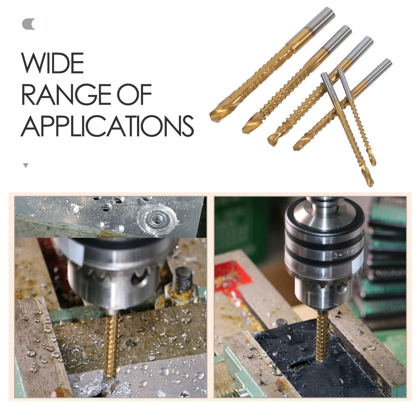 6 قطعة مجموعة لقمة مثقاب أحجام دقيقة 3 مللي متر 4 مللي متر 5 مللي متر 6 مللي متر 6.5 مللي متر 8 مللي متر لقمة ثقب قوية مثالية للألمنيوم والخشب والبلاستيك #3