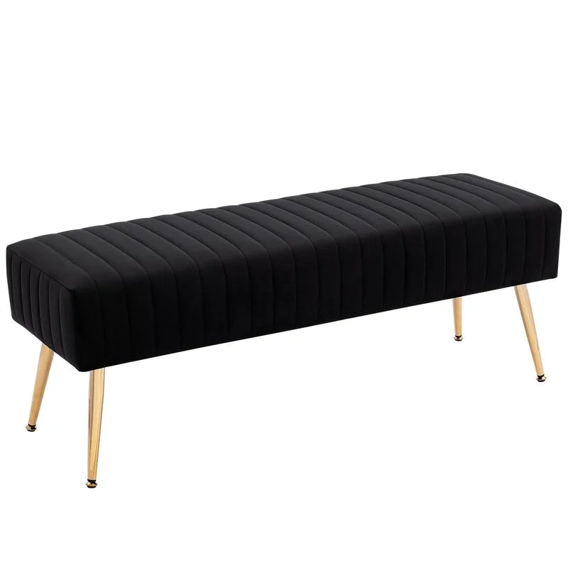 Furnimart 44 Inch Velvet Bench Ottoman Bench Footrest Bedroom Bench End of Bed Tufting