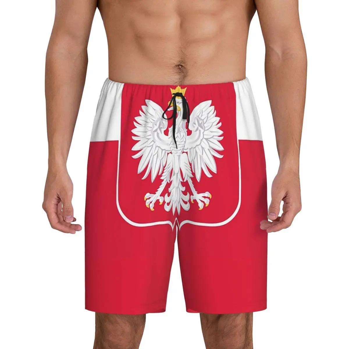 Custom Polish Flag Flag Of Poland Shorts Sleeping Pants Men Pajama Pants Lounge Sleep Sleepwear Bottoms - view 3