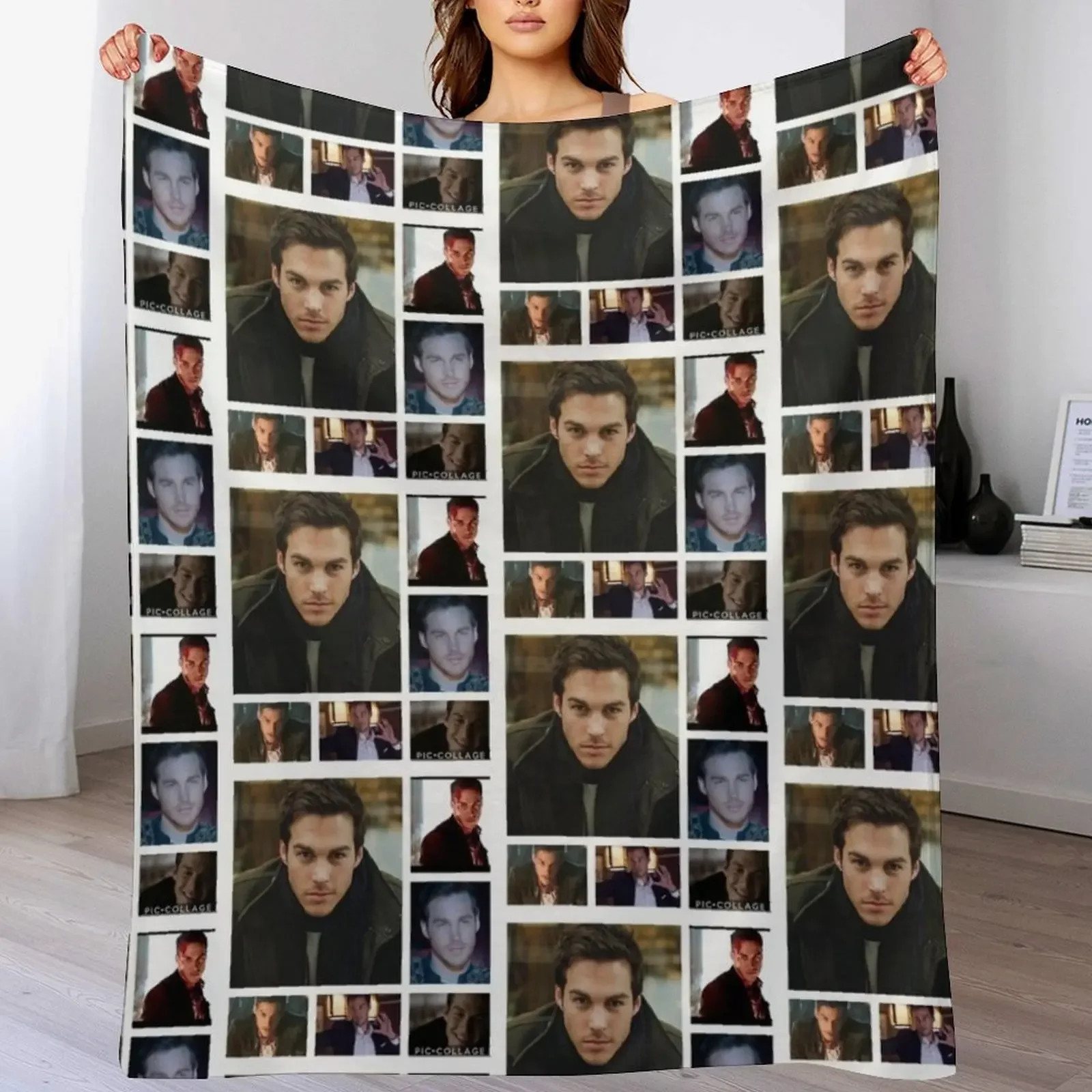 

Kai Parker Edit Throw Blanket Furry Vintage Bed covers Single Blankets
