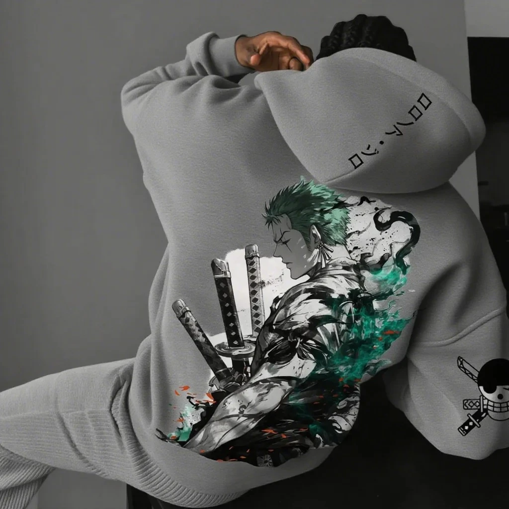 

One Piece Anime Graphic Hoodie Men Women Long Sleeve Pullover Streetwear Casual Hooded Sweatshirt Spring Autumn Oversized Tops
