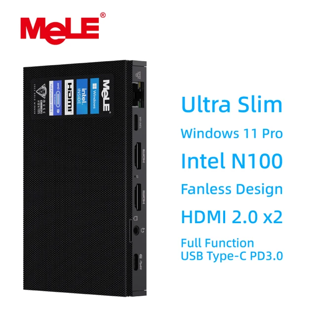 Mele Fanless 4k Mini Pc Intel Celeron J4125 Quad Core 8gb 128gb Windows 10  Desktop Computer Dual Hdmi 2.4g/5g Dual-band Wifi Ssd - Barebone & Mini Pc  - AliExpress