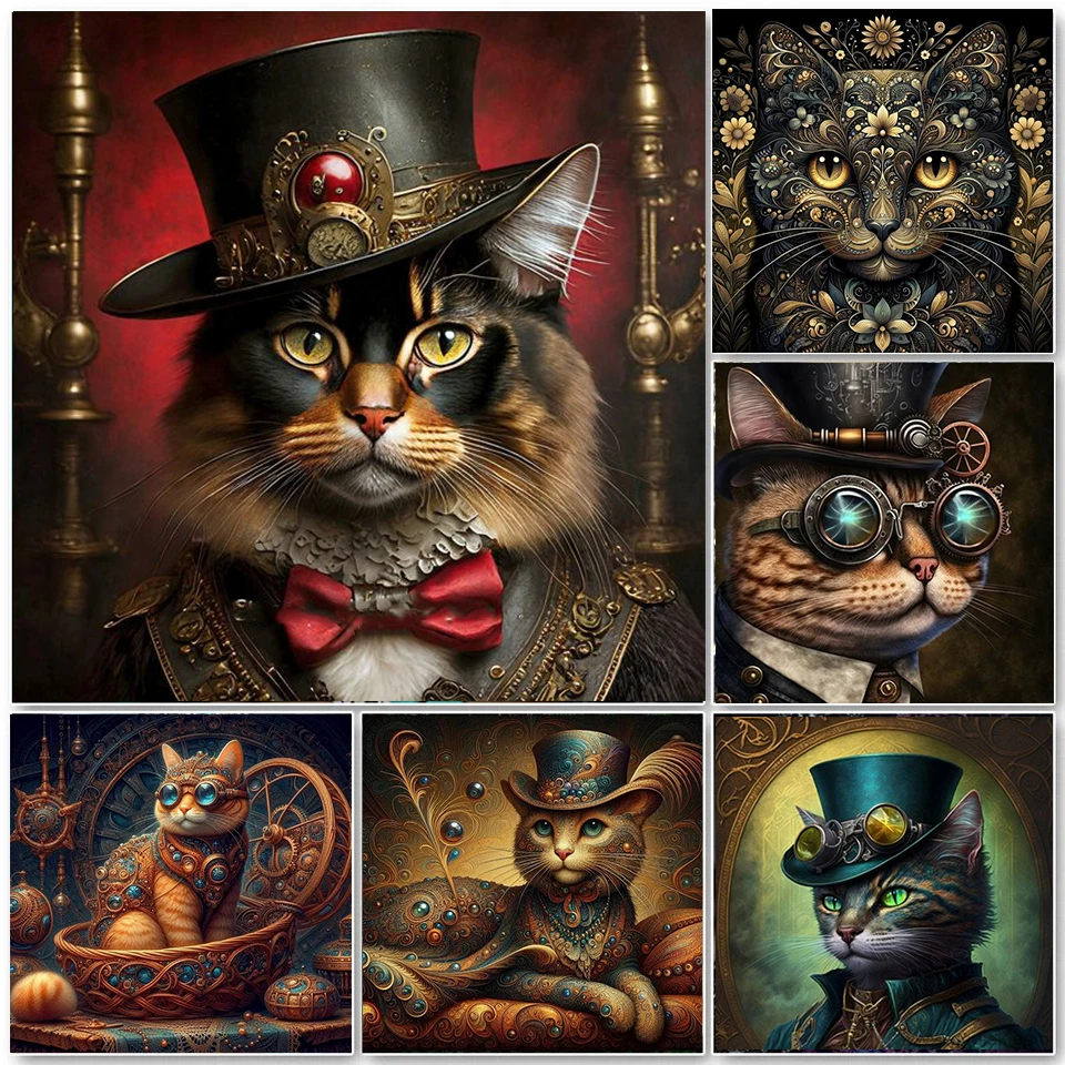 

Full Diamond Painting New Collection Fantasy Cat 5D DIY Diamond Embroidery Animal Cross Stitch Mosaic Home Decor