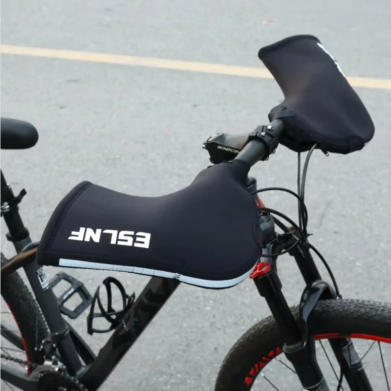 

ESLNF Windproof Waterproof Winter Bicycle Gloves Warm Safty Gloves MTB Cycling Riding Gloves