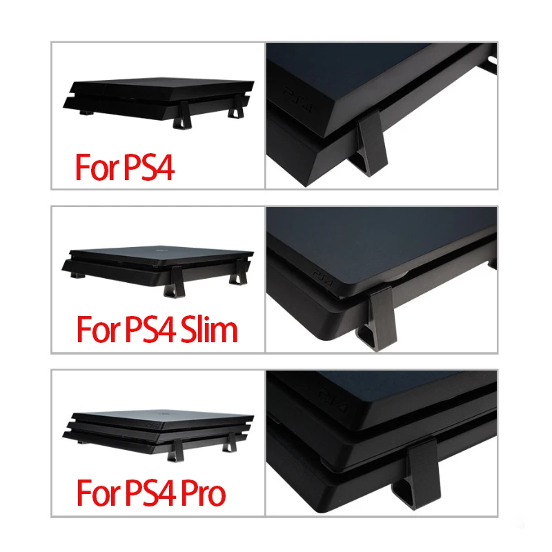 4PCS/Set Cooling Horizontal Holder Heighten Feet Bracket For PS4Slim Pro Console Anti Slip Base Bracket Game Machine Accessories