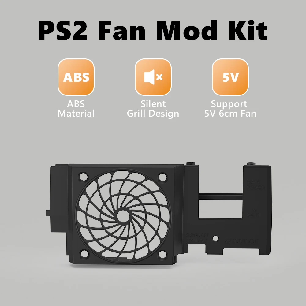 TicKnot 5V サイレントアップグレードファンブラケット Playstation2 ファットコンソール用 (SCPH-3XXXX & SCPH-5XXXX) Noctua ファンキット冷却ファン PS2 用