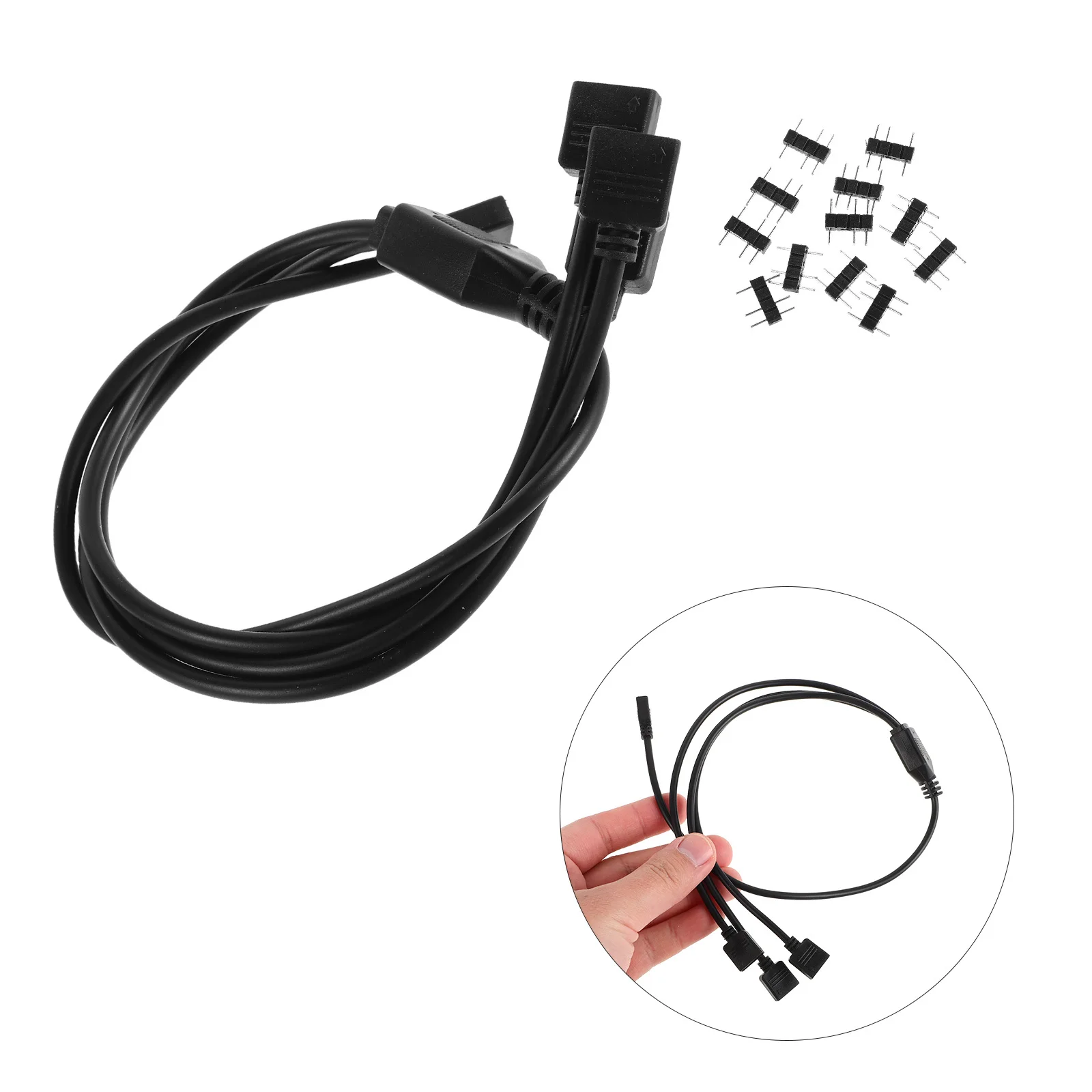 

1Set Fan Light Strip Adapter Cable 5V 3Pin 1 to 3 Splitter Extension Hub 50Cm Compatible with Pc Case Fans LED Strips
