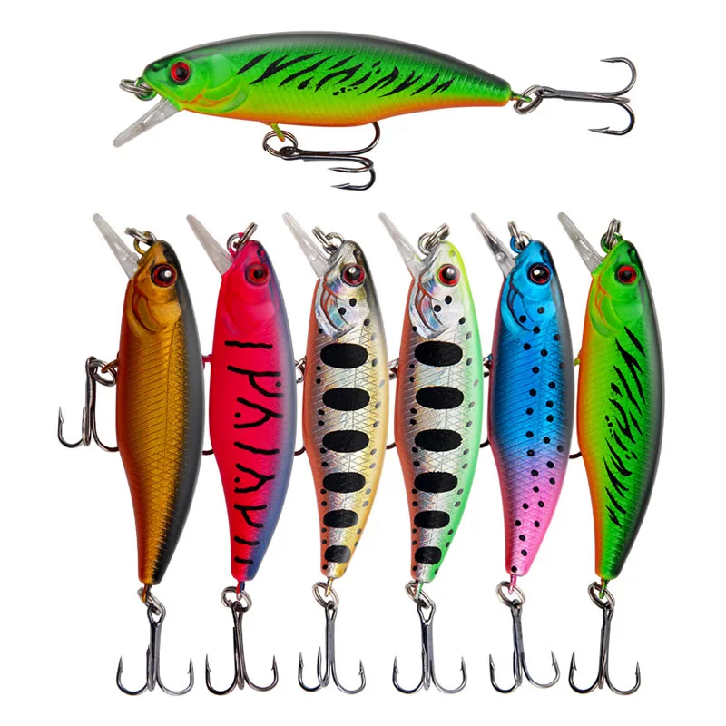 

4.3g/6cm Long Cast Sinking Water Minnow Lure Ring Bead Full Swimming Layer Jerkbait Deep Swim Wobblers Crankbait