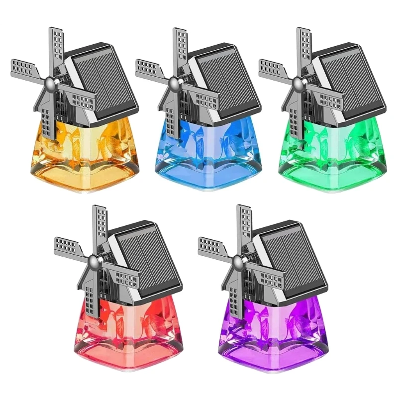 

Solar Air Freshener AromatherapysDiffuser Auto Windmill Car Powered Rotating Air Durable Perfumes Essential Oil Diffuser