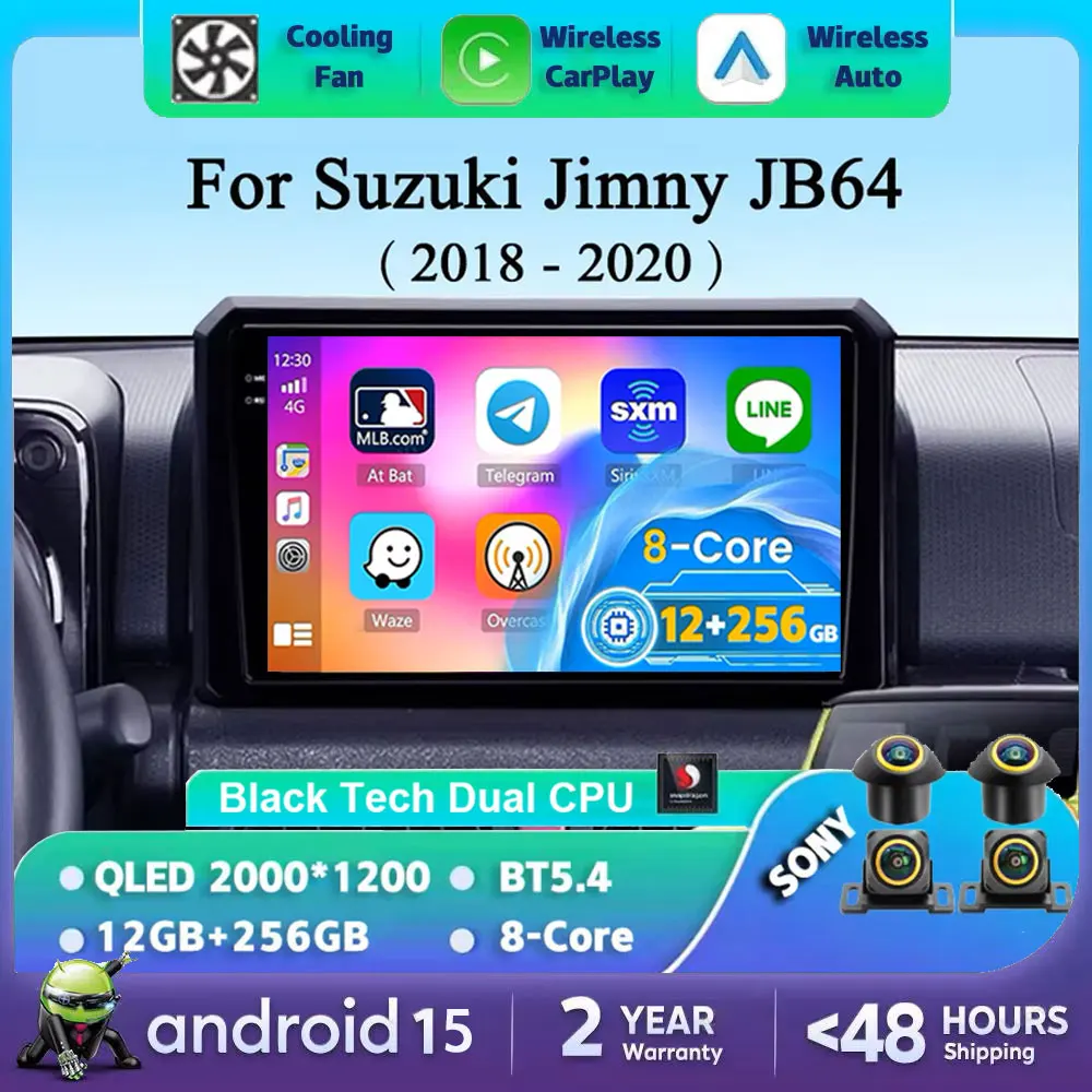 

Android 15 For Suzuki Jimny JB64 2018 - 2020 2K 12+256 QLEDCarPlay Car Radio Multimedia Video Player GPS stereo Head Unit 4G