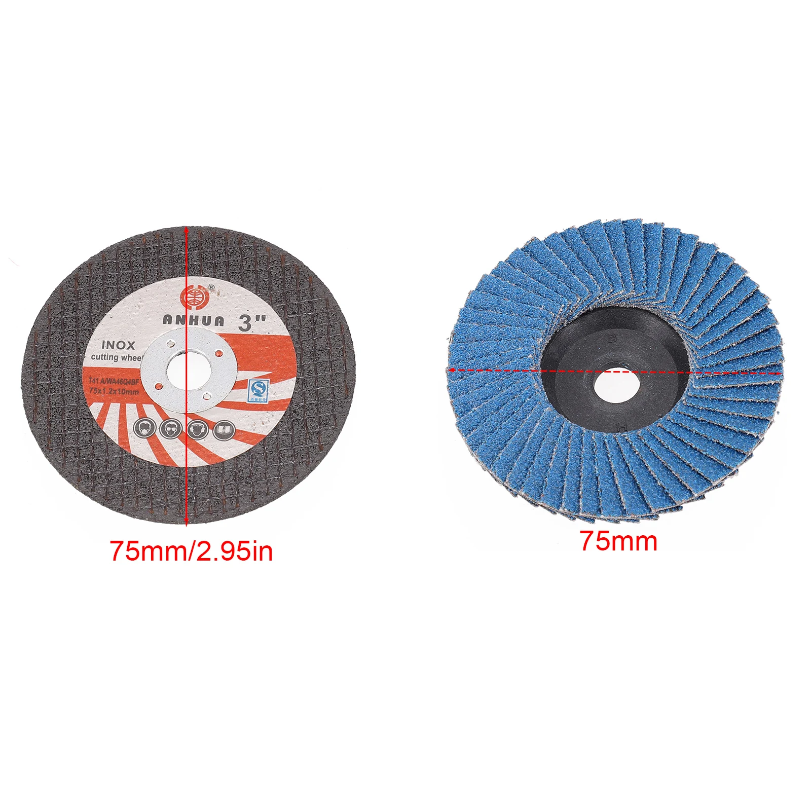 3pc/set 3 Inch 75mm Saw Blade Cutting Disc Polishing Disc Grinding Wheel For Angle Grinder Steel Stone Sanding Cutting Saw Blade