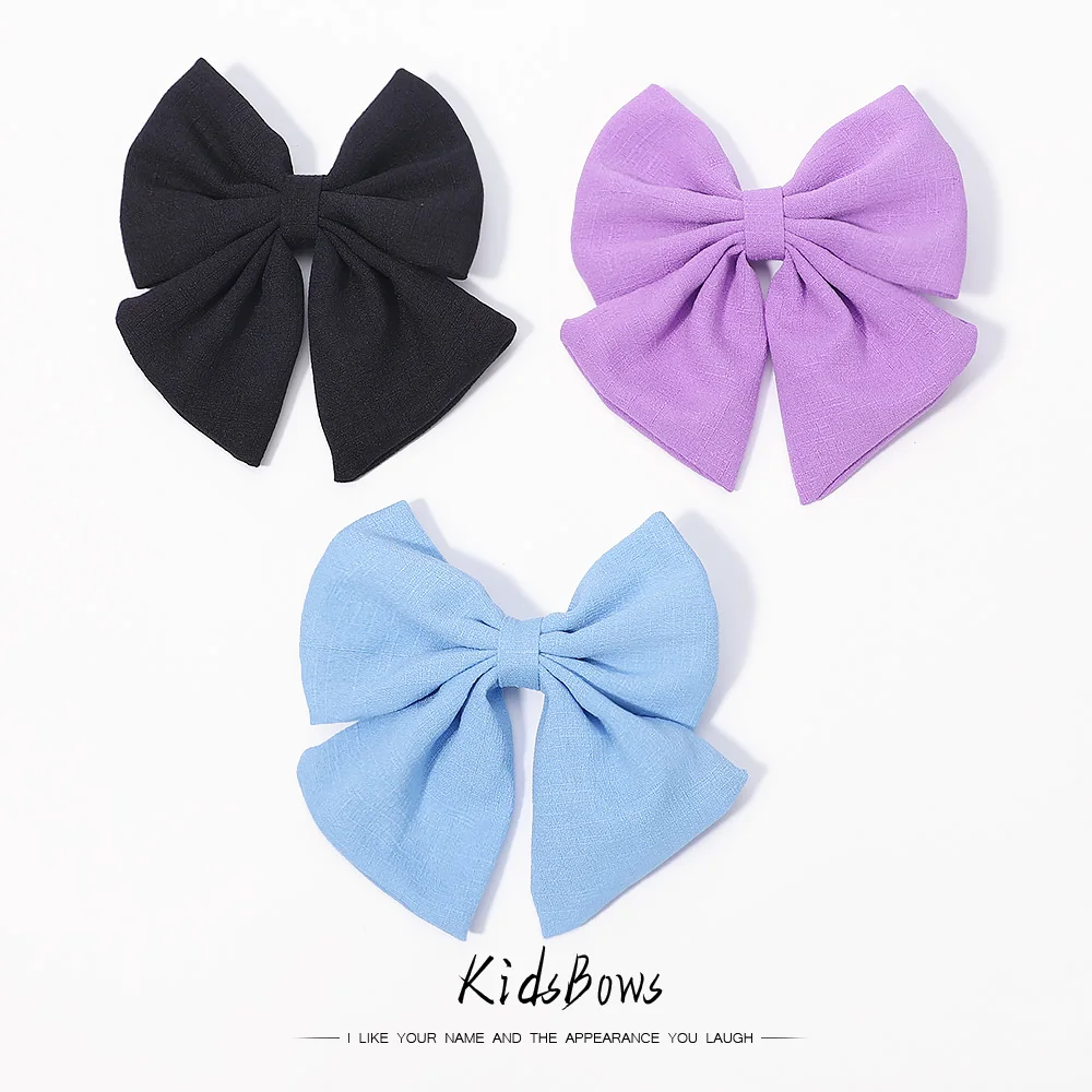 

2pcs/set Elegant Sweet Bow Ribbon Hair Clip Fashion Simple Solid Clip Hair Pin Retro Barrettes with Clips Girls Hair Accessories